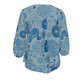 Blue Spiro Paisley Blouse Size XXS- 7XL