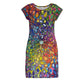 Radiant rainbow T-shirt dress up to size 4XL