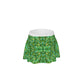 Yellow and green Abstract Drawstring Skirt