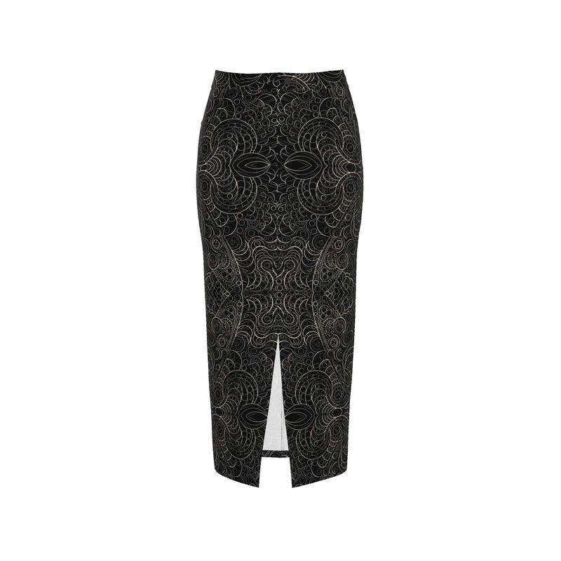 Black &Tan Denim pencil skirt