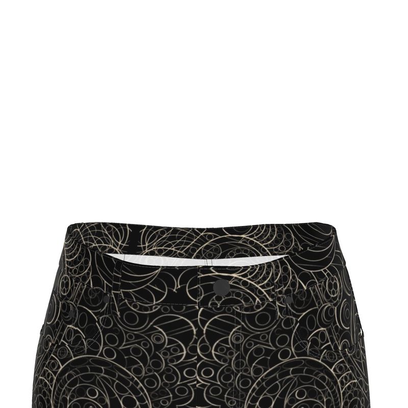 Black &Tan Denim pencil skirt