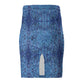 Mandala Designed Blue pencil skirt