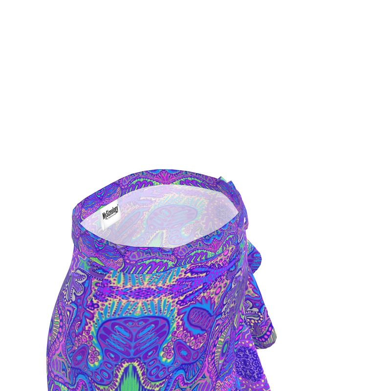 Fluttery wrap skirt with Ruffles, Purple Pathology