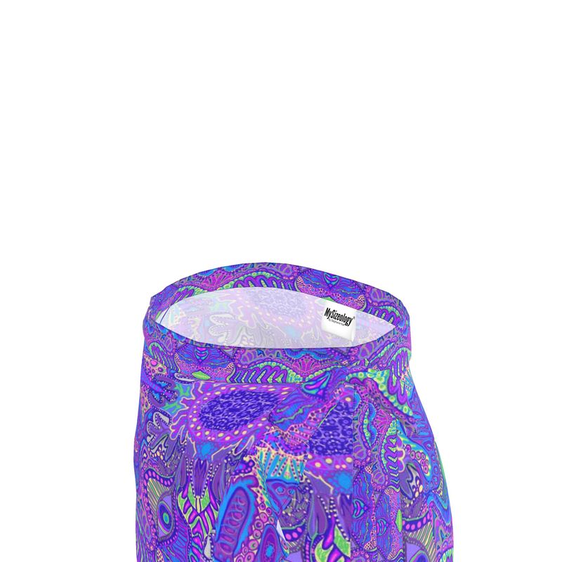 Fluttery wrap skirt with Ruffles, Purple Pathology