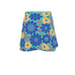 Blue Poppin' Buds  Flared skirt