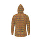 Orange Patterned Hoodie
