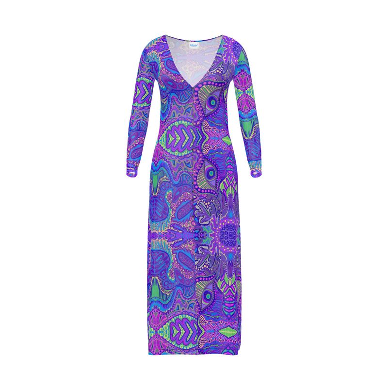 Abstract Designed Cardigan Sweater - Try our 3D Size Evaluation on this product!