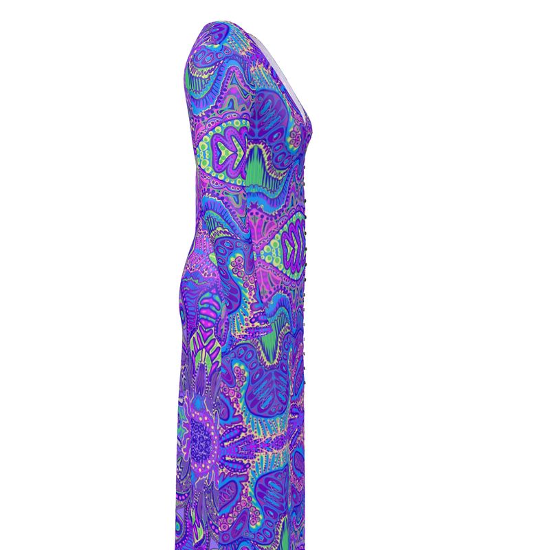 Abstract Designed Cardigan Sweater - Try our 3D Size Evaluation on this product!