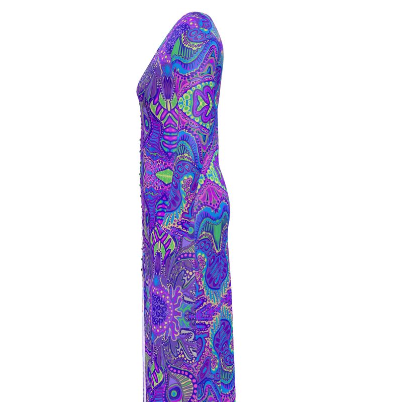 Abstract Designed Cardigan Sweater - Try our 3D Size Evaluation on this product!