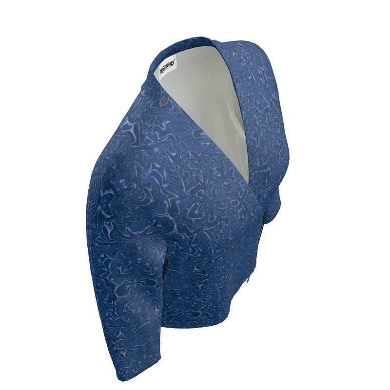 Blue electric waves wrap Blazer