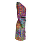 Resident rainbow wrap dress