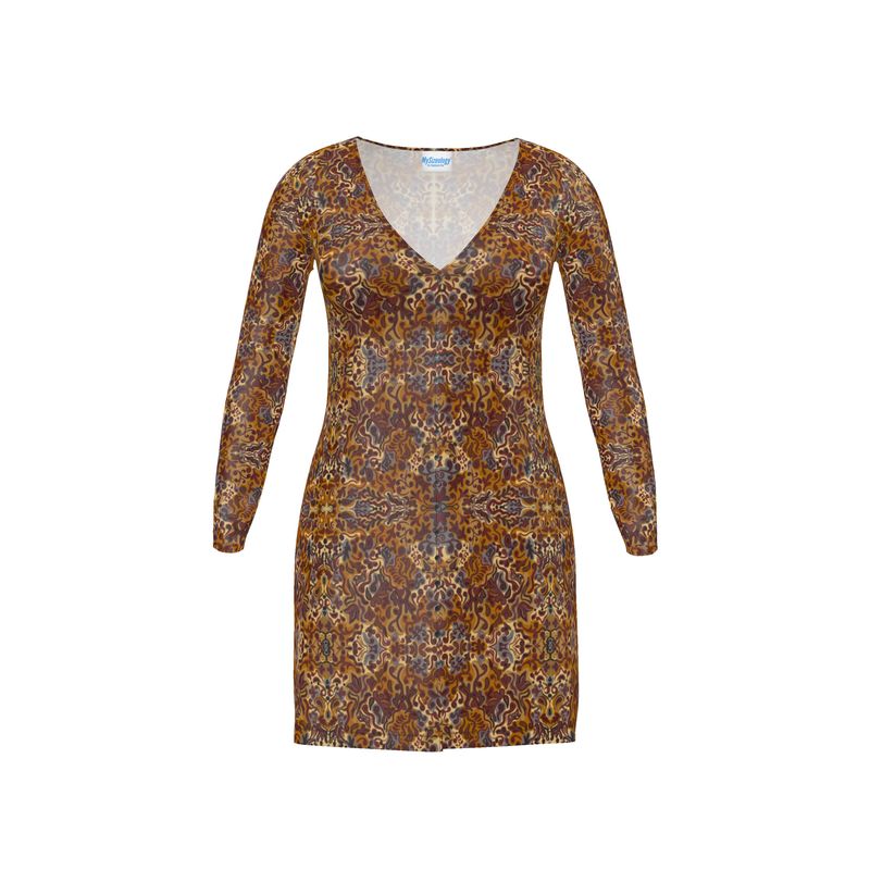 Brown Jungle Cat  Cardigan Sweater