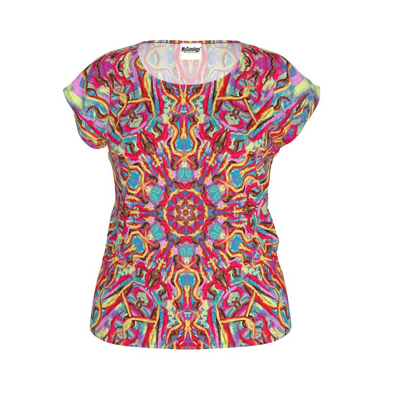 Brown jungle cat pattern t-shirt