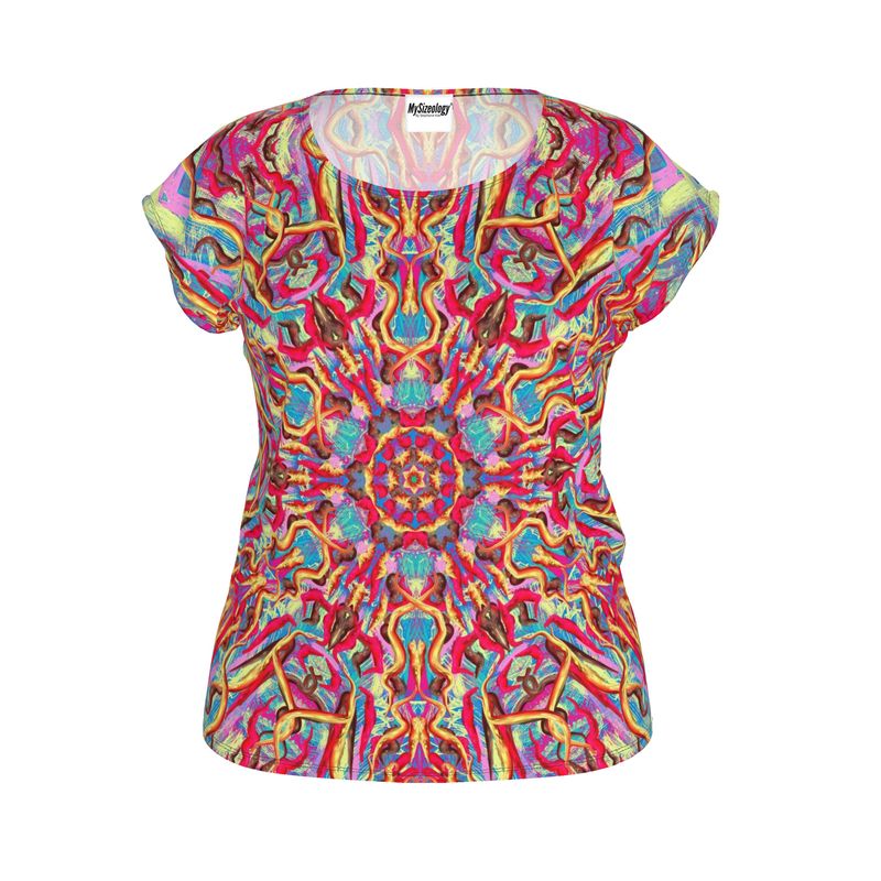 Brown jungle cat pattern t-shirt