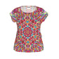 Brown jungle cat pattern t-shirt