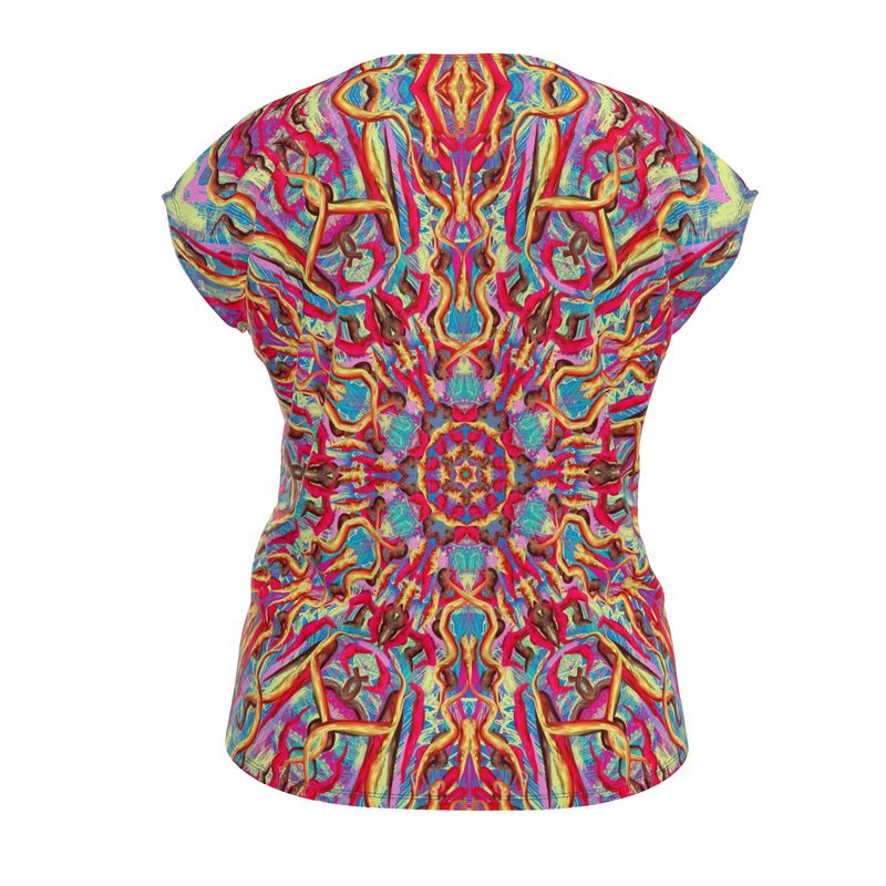 Brown jungle cat pattern t-shirt