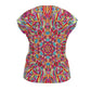 Brown jungle cat pattern t-shirt
