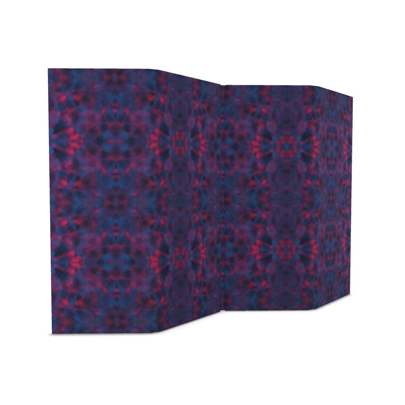 Tie dye wall divider.
