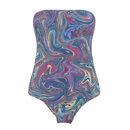Raspberry swirl strapless