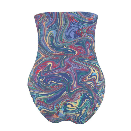 Raspberry swirl strapless