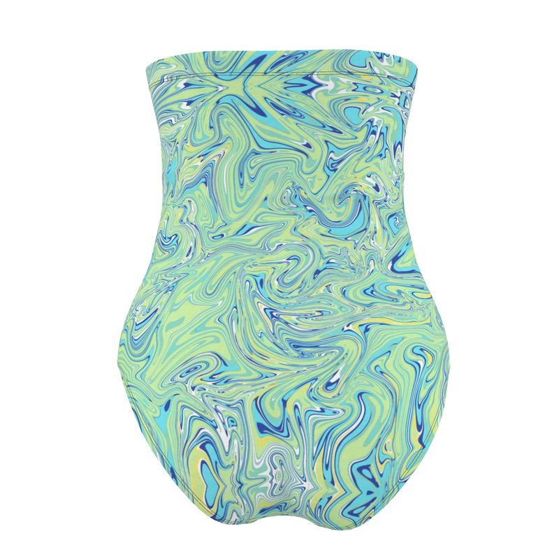 Minty Green Spearmint Strapless Bathing suit