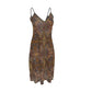 brown mandala Sleeveless dress