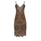 brown mandala Sleeveless dress