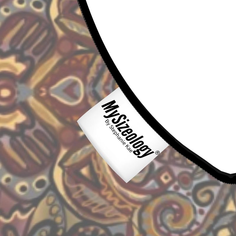 brown mandala Sleeveless dress