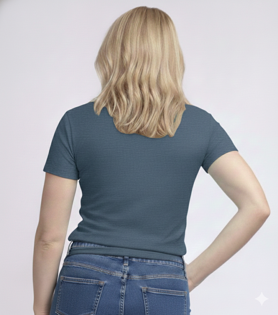 V-Neck Short Sleeve  Custom Sized T-shirt