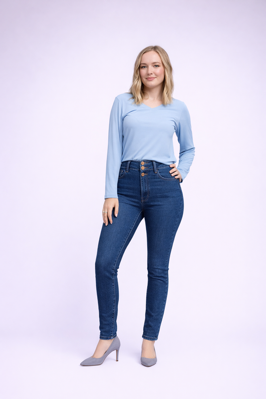 LauraLee's Straight Leg High-waisted Jeans