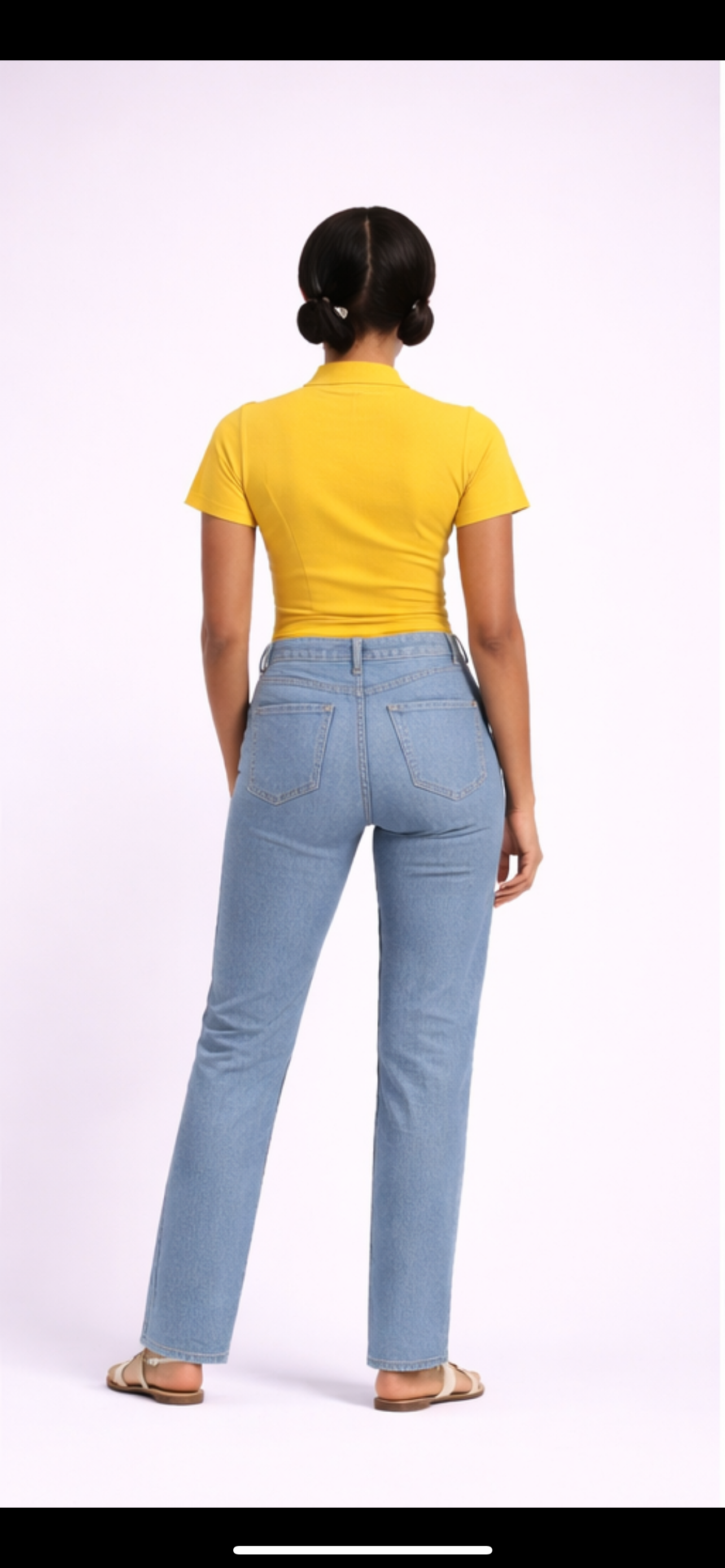 High Waist Straight Leg Jean