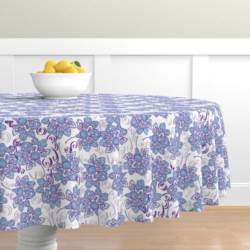 Blowing Blue with Purple Spirals