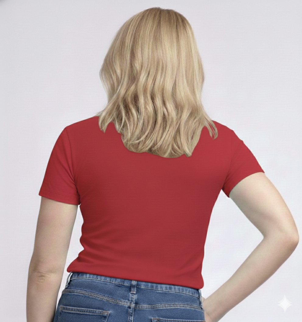 V-Neck Short Sleeve  Custom Sized T-shirt