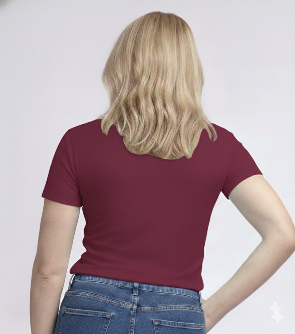 V-Neck Short Sleeve  Custom Sized T-shirt