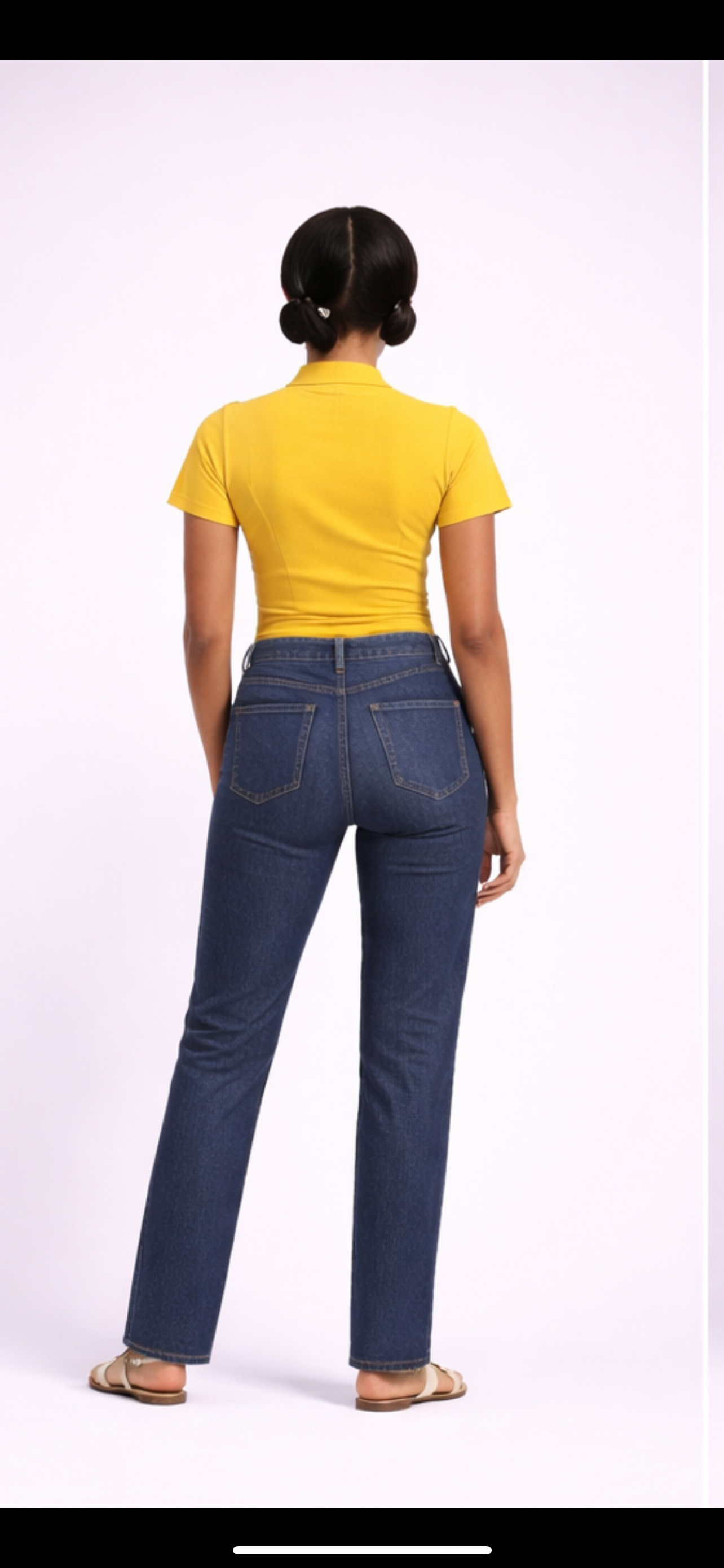 High Waist Straight Leg Jean