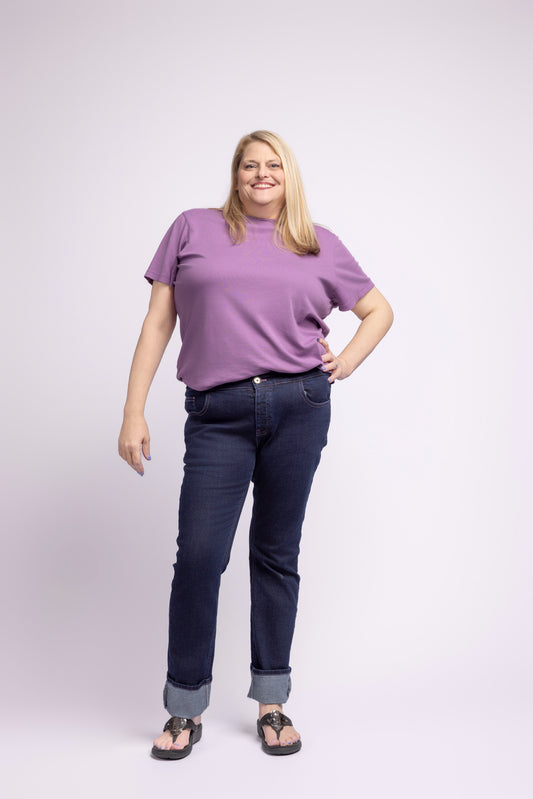 Corrina's Cuffed Wide Leg Made-to-Measure Jeans