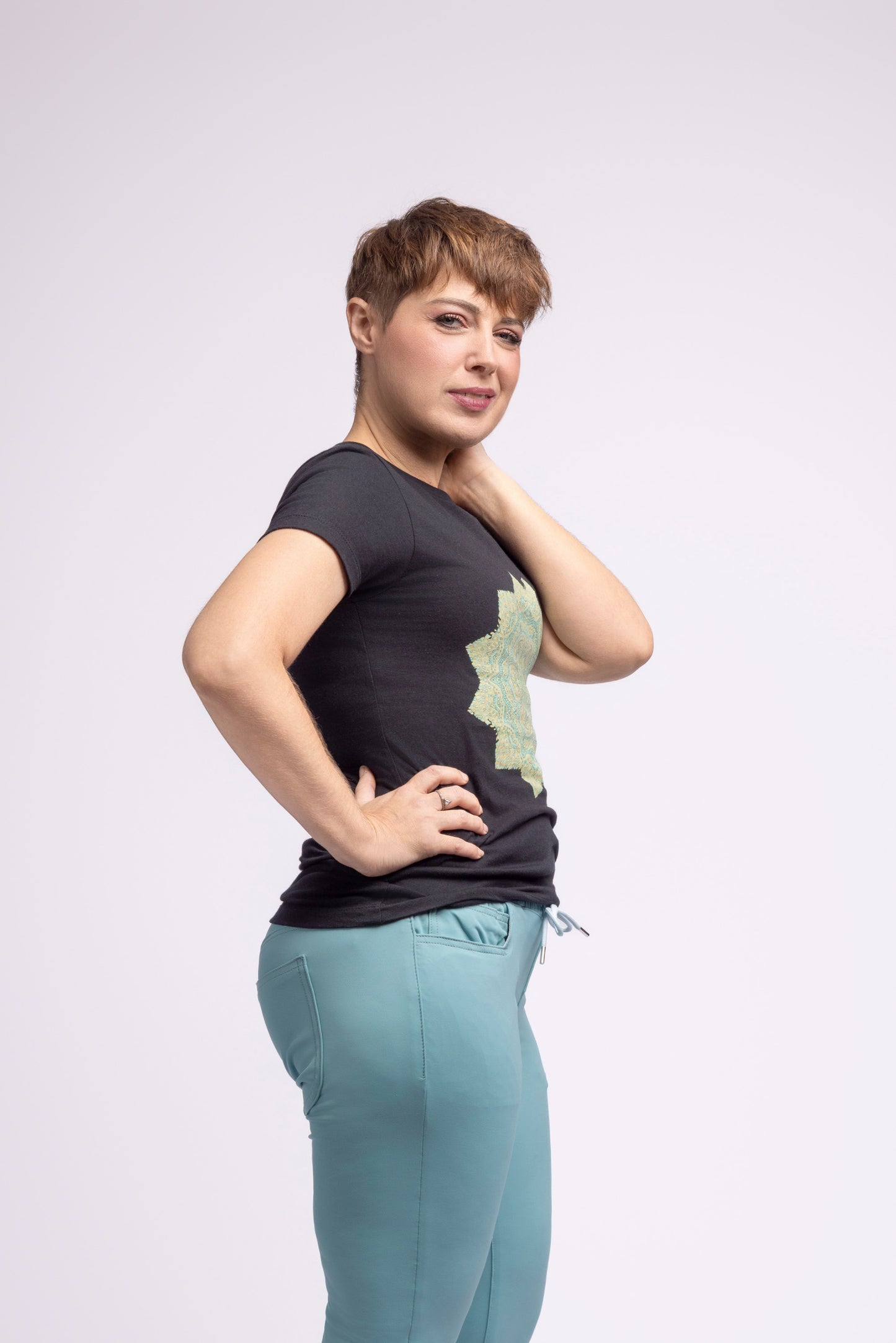 Ashlina's Elastic waist Crop Super soft & comfy pants - Made-to-Measure