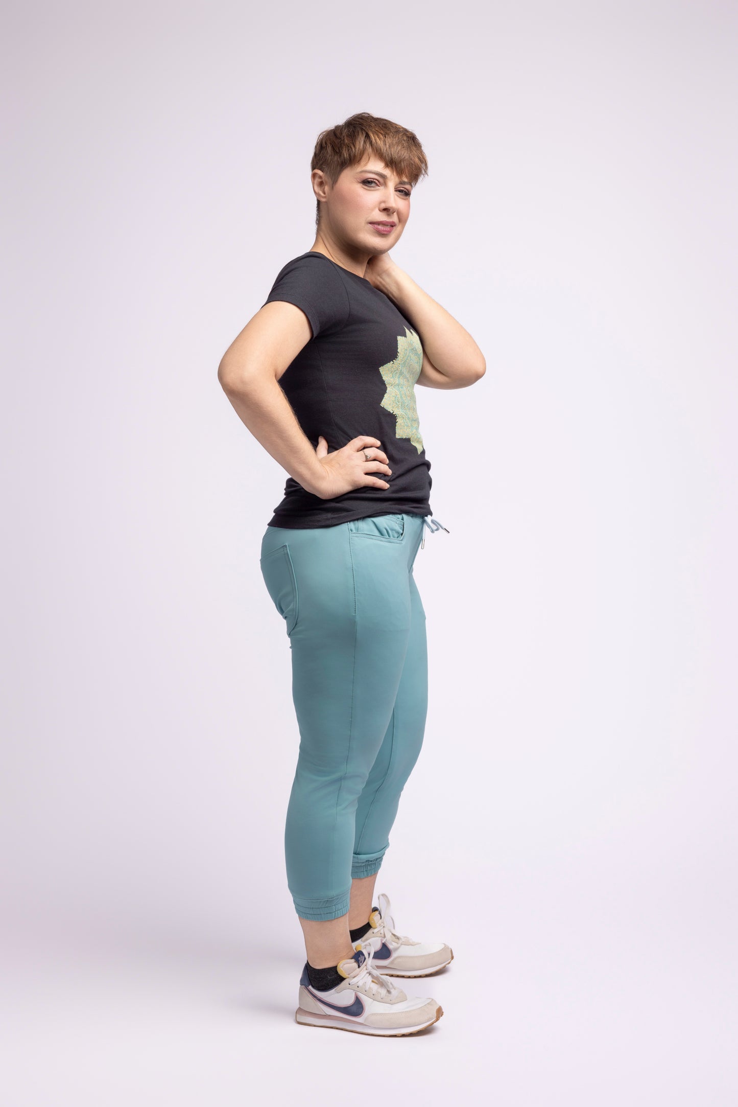 Ashlina's Elastic waist Crop Super soft & comfy pants - Made-to-Measure