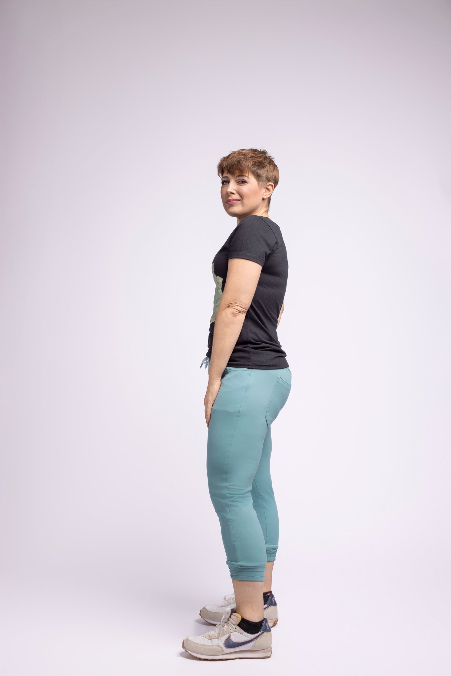 Ashlina's Elastic waist Crop Super soft & comfy pants - Made-to-Measure
