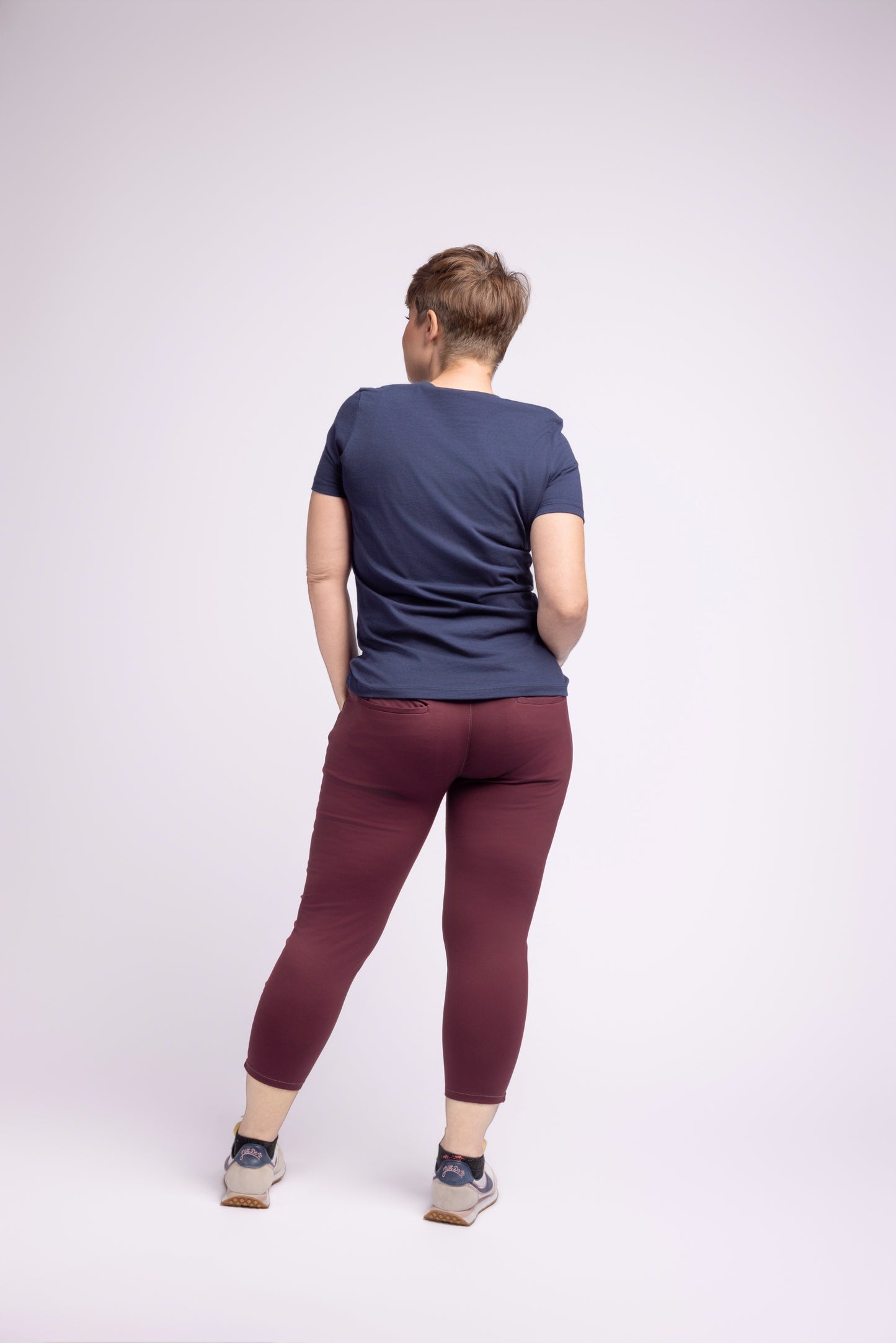 Ashlina's Elastic waist zipper Crop Super soft & comfy pants - Made-to-Measure