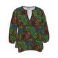 Swirling Poofs & Craters womens blouse