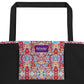 White Rainbow Kalidoscope Pattern Large Tote Bag
