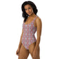 Wilma's womans One-Piece Swimsuit - White Rainbow Kaliedoscope