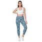 inspiration Jubilee Blue Crossover leggings with large side pockets