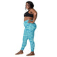 Cold blue waters Crossover leggings with pockets