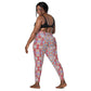 Candie's Crossover waist leggings with pockets- White Rainbow Kaleidoscope
