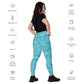 Cold blue waters Crossover leggings with pockets