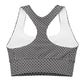 Black & White Recycled Longline Sports Bra