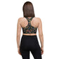 Black floral Recycled Longline Sports Bra
