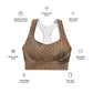 Bronze Bombshell Recycled Longline Sports Bra Avvailable in sizes XS-3XL